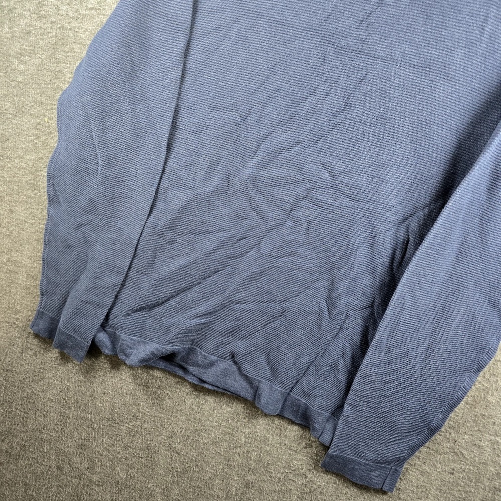 Banana Republic Men S Blue Marled Pullover Lightweight Sweater Casual Everyday - Picture 4 of 10